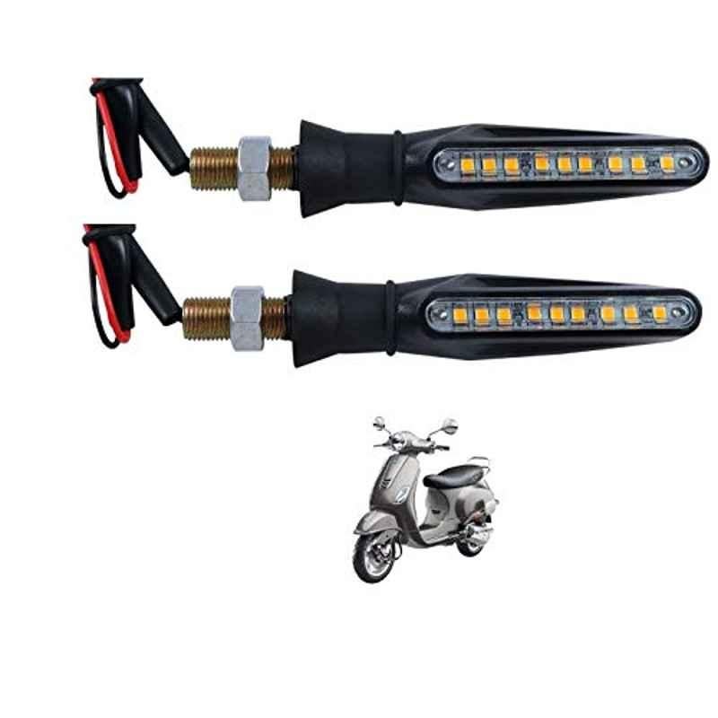 Kozdiko 4 Pcs Plastic Front & Rear Side Sleek Yellow Bike Indicator Set for Vespa VXL 150