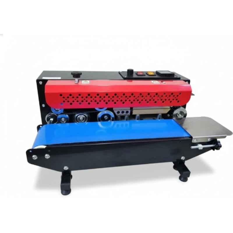 PPH Impex 500W Steel Red & Blue Mini Continuous Band Sealer Machine with Conveyor, FR-900M