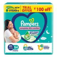 Pampers 54 Pcs All Round Protection Baby Diaper Packet with Aloe Vera & Vitamin E, Size: Small