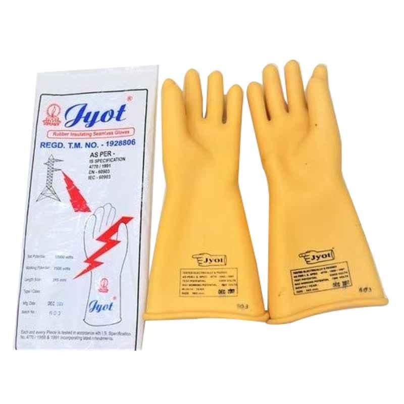 RPES JYOT 200g Seamless Electrical Rubber Hand Gloves, (Pack of 5)