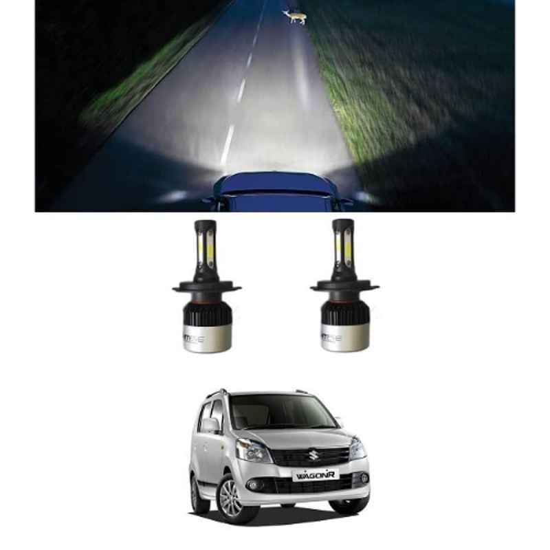 Trigcars 2 Pcs 72W Cool White Night-Eye LED Headlight Bulb for Maruti Wagon R 2010, 2299NIGHTEYE0206