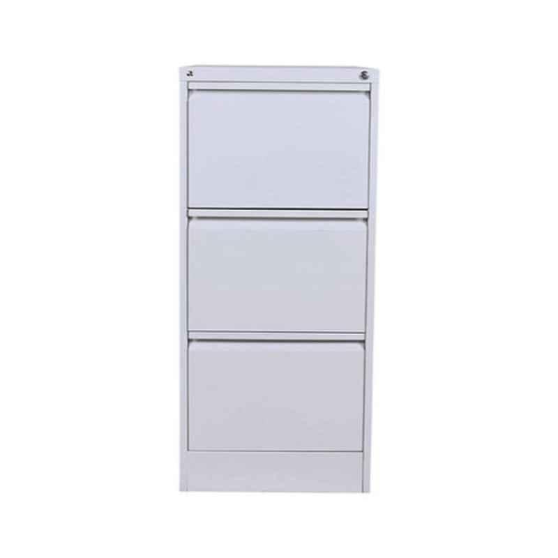 132x60x42cm Stainless Steel Grey Storage Cabinet with Keys
