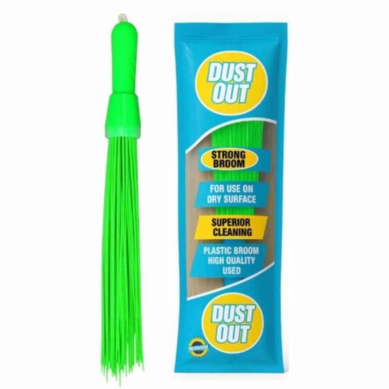 Dust Out 24 inch Plastic Heavy Duty Kharata Bathroom Broom with 60 Bristles