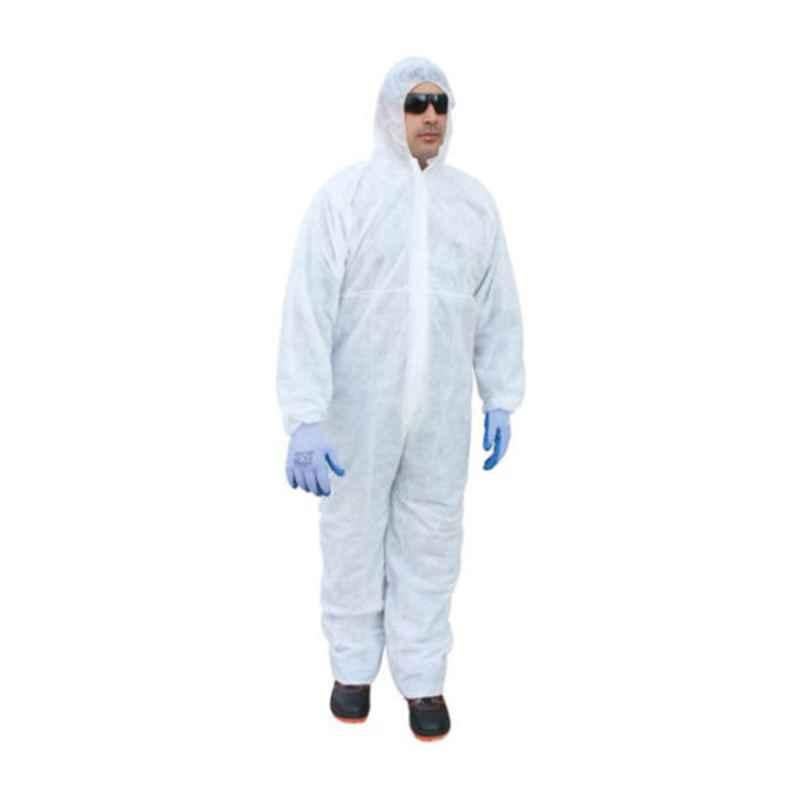 Vaultex White Disposable Protective Coverall, Size: Large, DCL-L
