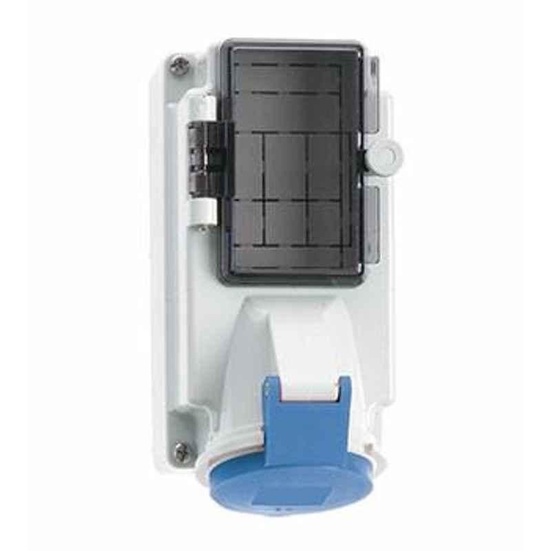 Neptune 32A 3 Pin IP44 Industrial Surface Mounting Socket Outlet with MCB Provision, 15030