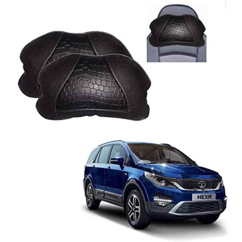 Kozdiko 2 Pcs Black Neck Rest Cushion Pillow Set for Tata Hexa