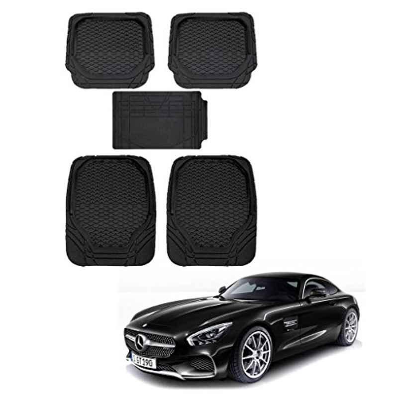 Kozdiko 8855TW 5 Pcs Rubber Black Rubber Car Mat Set for Mercedes Benz Amg-GT