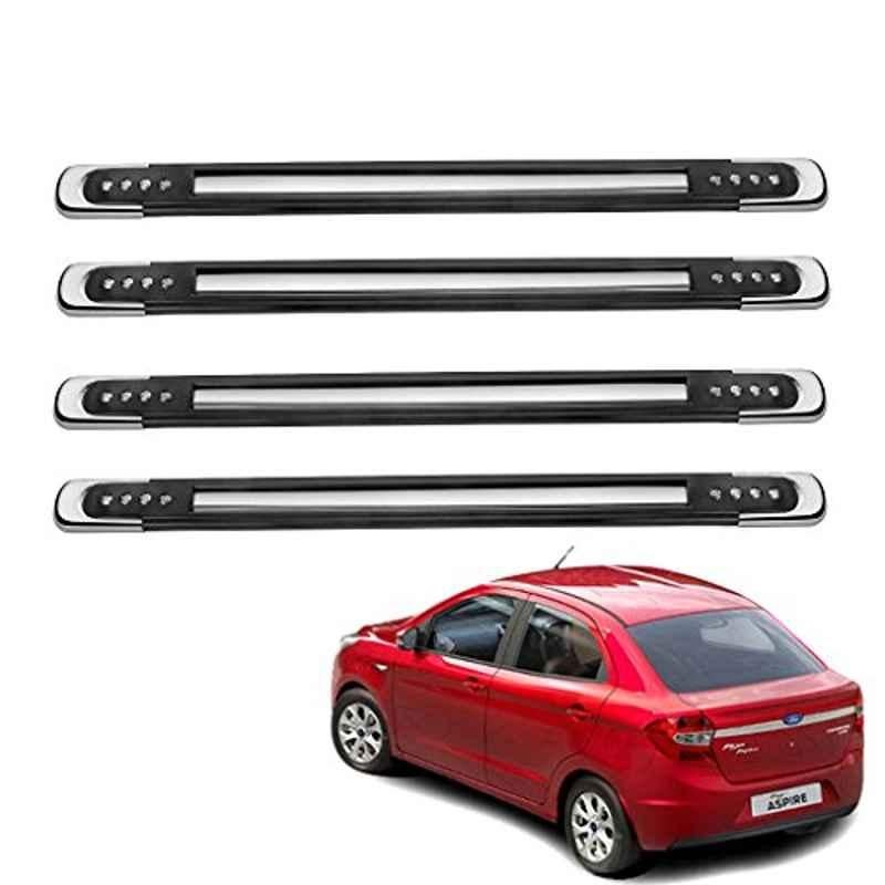 Kozdiko 4 Pcs Designer Black Bumper Protector Set for Ford Figo Aspire, Koz-19813