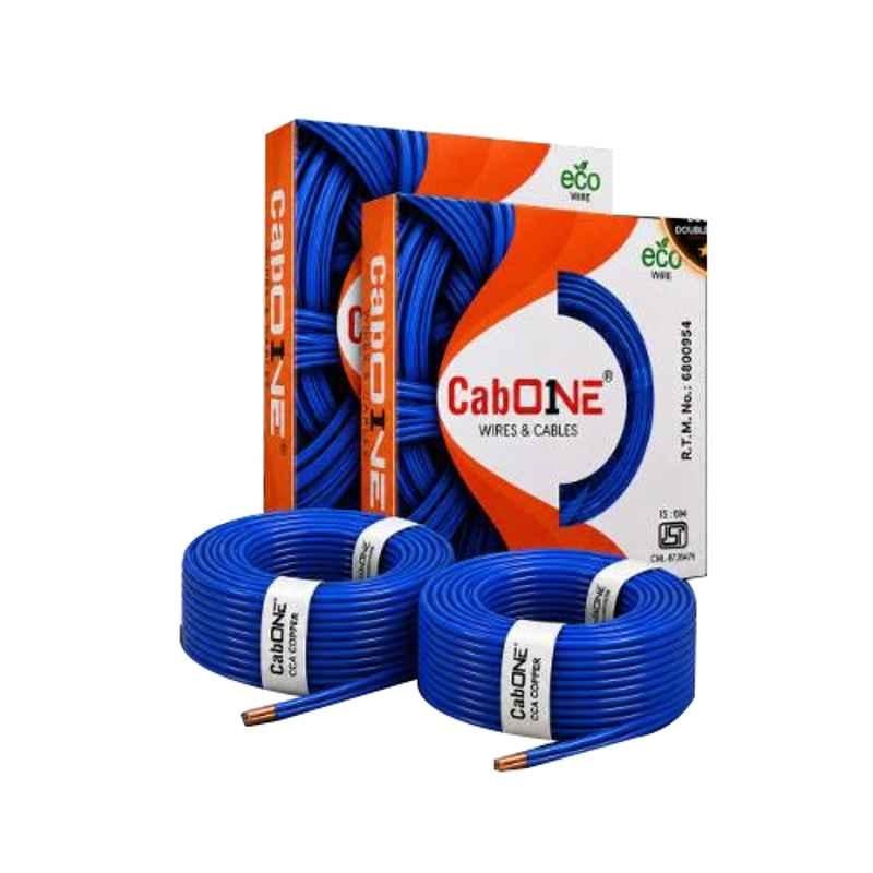 CabONE 1.5 Sqmm Blue FR PVC Insulated Multistrand Copper Cable, Length: 90 m (Pack of 2)