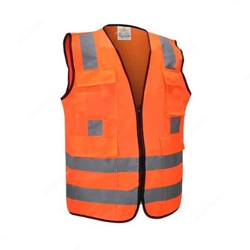 Empiral Bright E108083201 100% Polyester Orange Safety Vest, Size: S