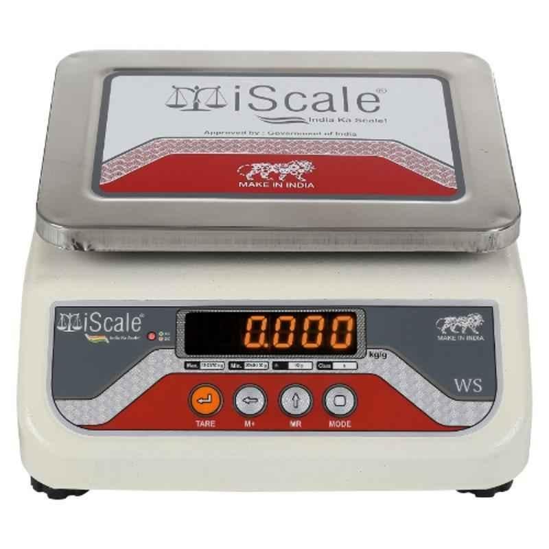 iScale i-03 20kg and 1g Accuracy Weighing Scale with Front and Back Green Double Display and SS Pan