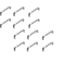 Implemental 8 inch Silver Stainless Steel Oval D Shape Drawer Handle (Pack of 12)