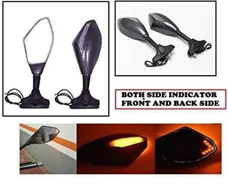 Buy Meenu Arts Rear View Side Glass Mirror with Amber LED Turn