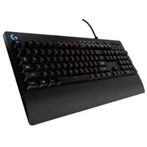 Logitech G213 Prodigy Black USB Gaming Keyboard with Lightsync RGB Backlit Keys, Spill-Resistant, Customizable & Dedicated Multi-Media Keys