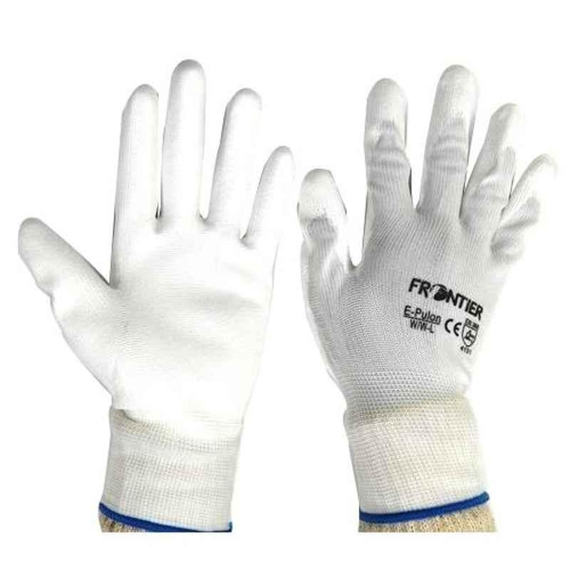 Midas White Nylon Shell with Grey Nitrile Dipped Gloves